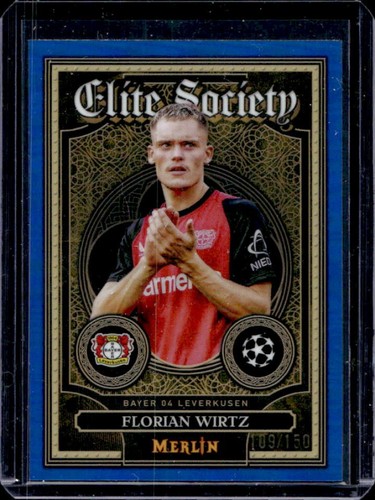 Florian Wirtz 2024 Topps Merlin Chrome Blue Refractor /150