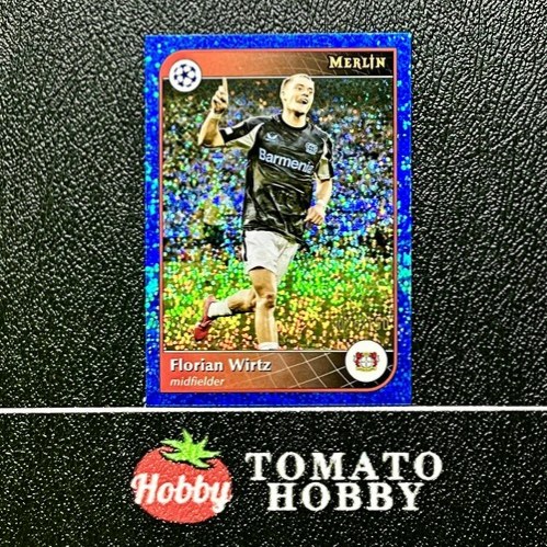 Florian Wirtz 2022 Topps Merlin Chrome UEFA Champions League Blue Sparkle /150