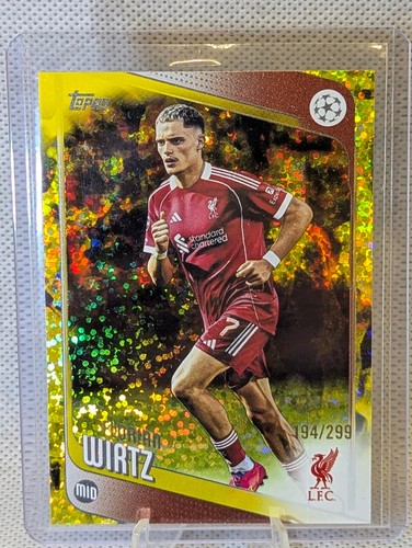 Florian Wirtz 2024 Topps Merlin Chrome Gold Sparkle /299