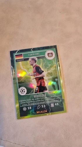Florian Wirtz 2024 Topps Merlin Chrome Green Lightning