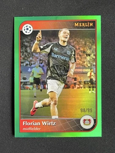 Florian Wirtz 2024 Topps Merlin Chrome Green Refractor /99