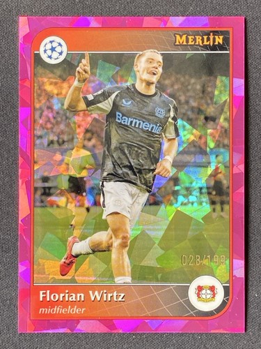 Florian Wirtz 2024 Topps Merlin Chrome Pink Atomic Refractor /199