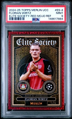 Florian Wirtz 2024 Topps Merlin Chrome Rojo Mojo /5