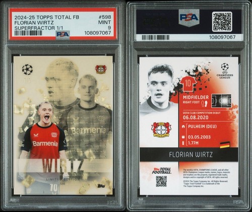 Florian Wirtz 2024 Panini Merlin Chrome Superfractor /1