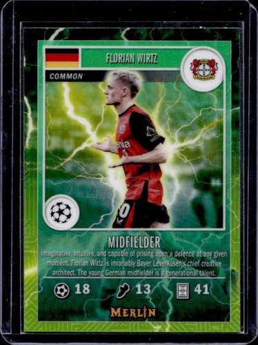 Florian Wirtz 2024 Topps Merlin Chrome UEFA