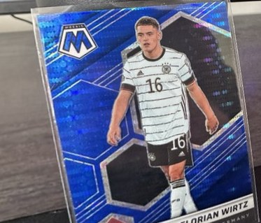 Florian Wirtz 2021 Panini Mosaic Blue Pulsar Prizm