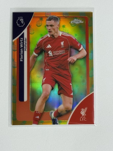 Florian Wirtz 2025 Topps Premier League Chrome Pineapple /25