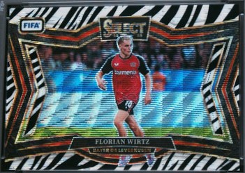 Florian Wirtz 2024 Panini Select FIFA Zebra Prizm