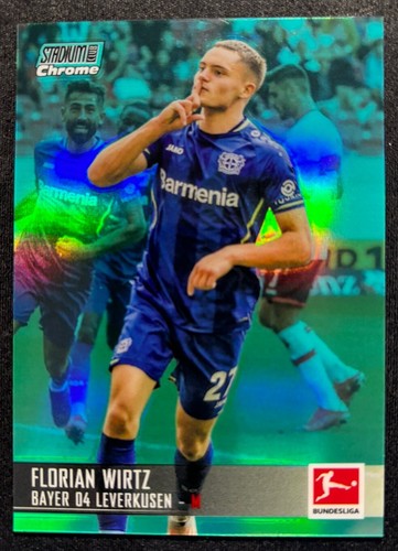 Florian Wirtz 2021 Topps Stadium Club Chrome Aqua Refractor /199