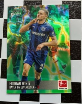 Florian Wirtz 2021 Topps Stadium Club Chrome Green Yellow /75