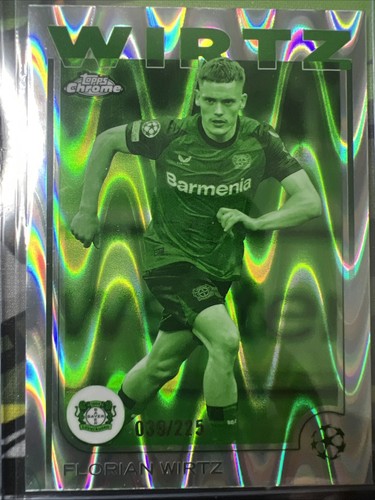 Florian Wirtz 2024 Topps Chrome UEFA RayWave Refractor /225