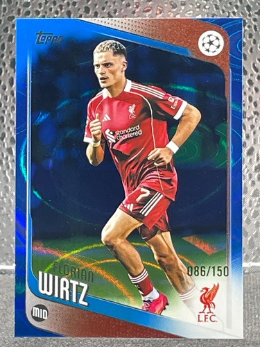 Florian Wirtz 2025 Topps UEFA Champions League Blue Raindrops /150