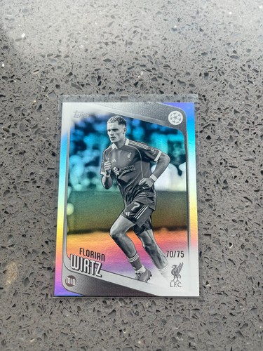 Florian Wirtz 2025 Topps UEFA Club Competitions Black & White Foil /75