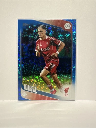 Florian Wirtz 2026 Topps UEFA Club Competitions Blue Foil /150