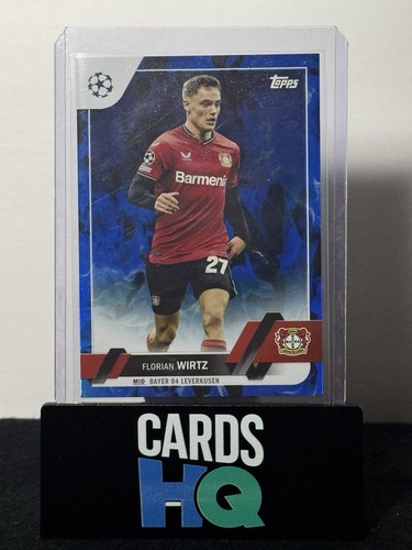 Florian Wirtz 2022 Topps UEFA Club Competitions Blue Inferno Foil /125