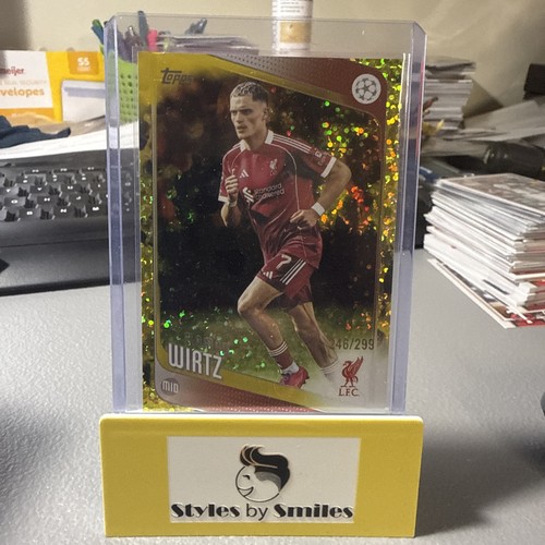 Florian Wirtz 2025 Topps UEFA Yellow Speckle 246/299