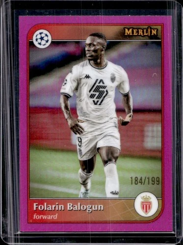 Folarin Balogun 2024 Topps Merlin Chrome UEFA Pink Refractor /199