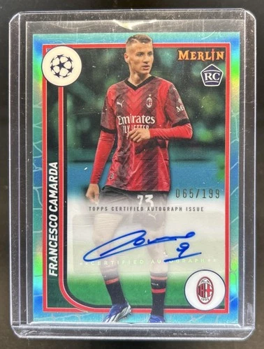 Francesco Camarda 2023 Topps Merlin Chrome Aqua Refractor /199