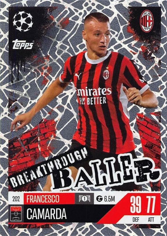 Francesco Camarda 2024 Topps Match Attax UEFA Club Competitions Extra