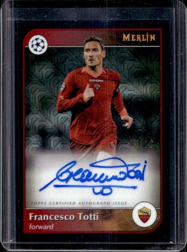 Francesco Totti 2024 Topps Merlin Chrome Nero Mojo Rifrattore /10