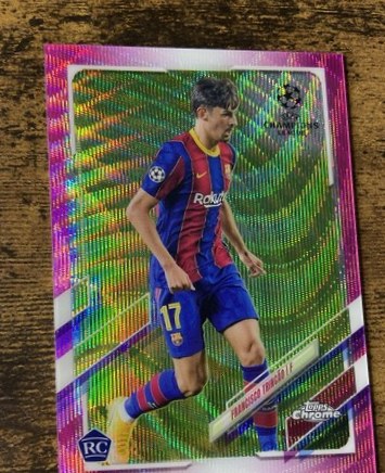 Francisco Trincao 2020 Topps Chrome Pink Wave