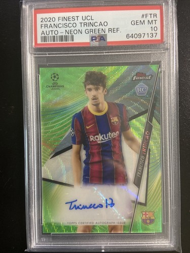 Francisco Trincao 2020 Topps Finest Neon Green Refractor /99