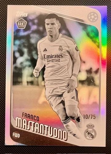 Franco Mastantuono 2025 Topps Chrome Black & White Foil /75