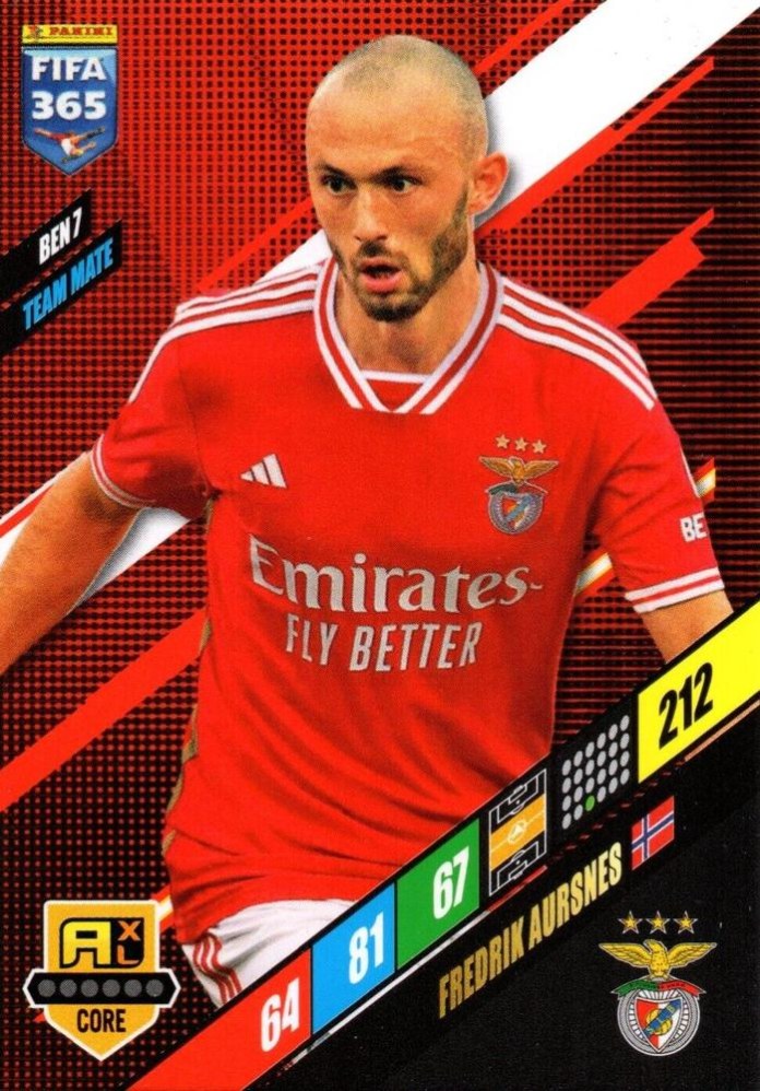 Fredrik Aursnes 2024 Panini Adrenalyn XL FIFA 365