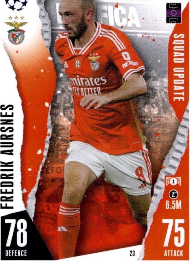 Fredrik Aursnus 2023 Topps Match Attax UEFA Club Competitions Extra