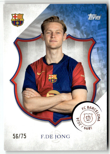 Frenkie de Jong 2025 Topps Barcelona 125 Años Azul 56/75