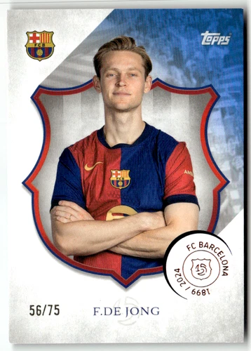 Frenkie de Jong 2025 Topps Barcelona 125 Year Legacy Blue 56/75