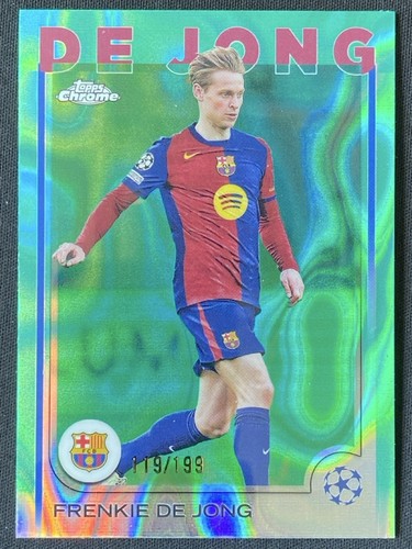 Frenkie de Jong 2024 Topps Chrome Aqua Lava Refractor /199
