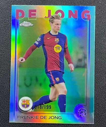 Frenkie de Jong 2024 Topps Chrome Aqua Refractor /199