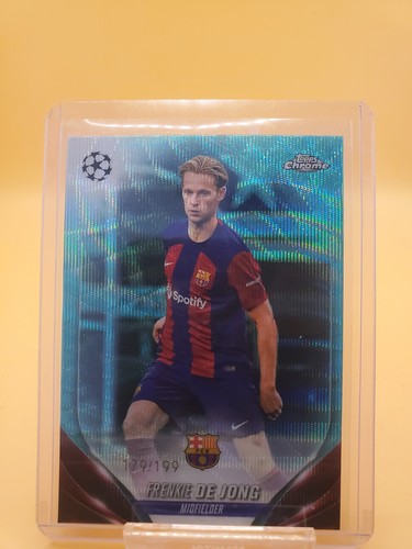 Frenkie de Jong 2023 Topps Chrome Aqua Wave /199