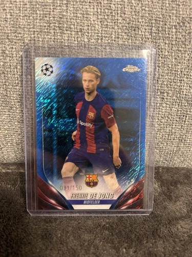 Frenkie de Jong 2023 Topps Chrome Blue Refractor /150
