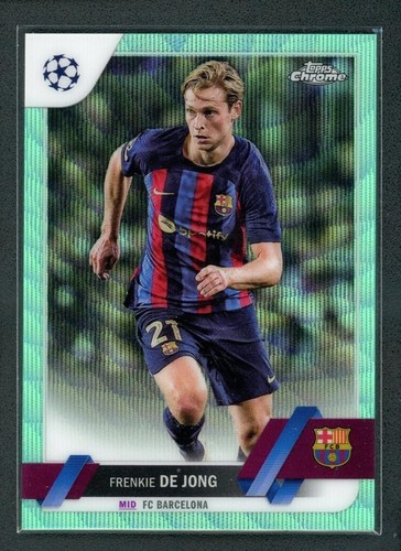 Frenkie de Jong 2023 Topps Chrome Blue Wave /199
