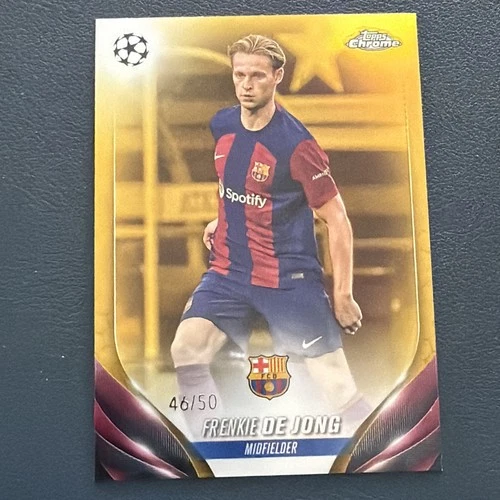 Frenkie de Jong 2023 Topps Chrome Gold Refractor /50