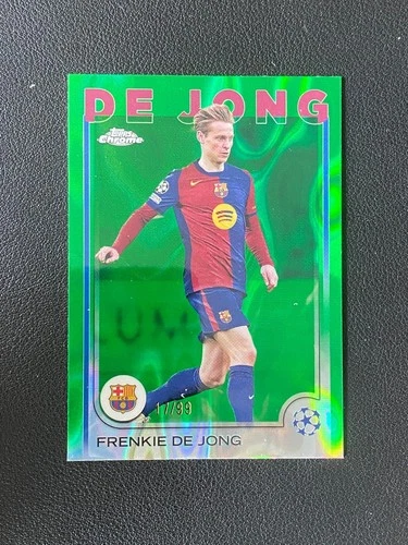 Frenkie de Jong 2024 Topps Chrome Green Lava Refractor /99