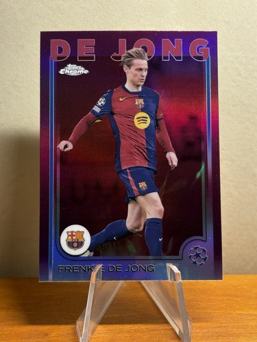 Frenkie de Jong 2024 Topps Chrome Magenta Refractor /75