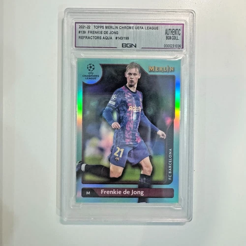 Frenkie de Jong 2021 Topps Chrome Merlin Aqua /199