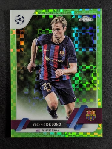 Frenkie de Jong 2022 Topps Chrome Neon Green X Fractor 271/399