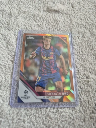Frenkie de Jong 2021 Topps Chrome Orange Refractor /25