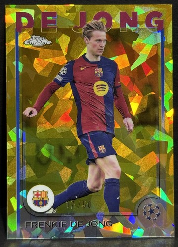 Frenkie de Jong 2024 Topps Chrome Sapphire Gold Sapphire /50