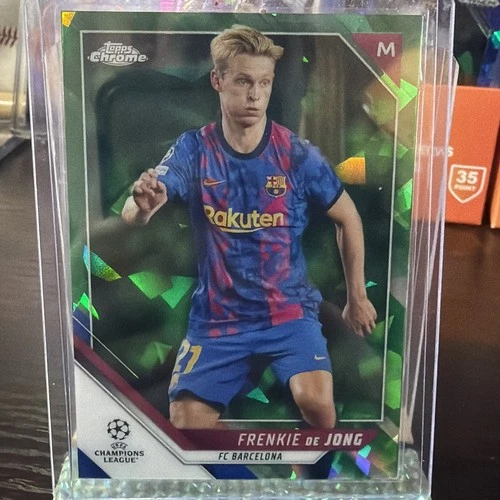 Frenkie De Jong 2021 Topps Chrome UCL Green Ice Prism /75