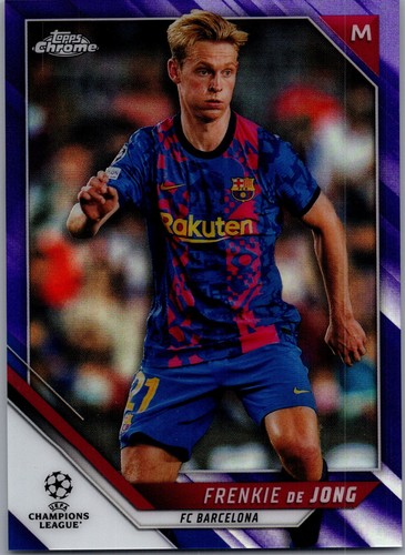 Frenkie de Jong 2021 Topps Chrome UEFA Purple Refractor /250