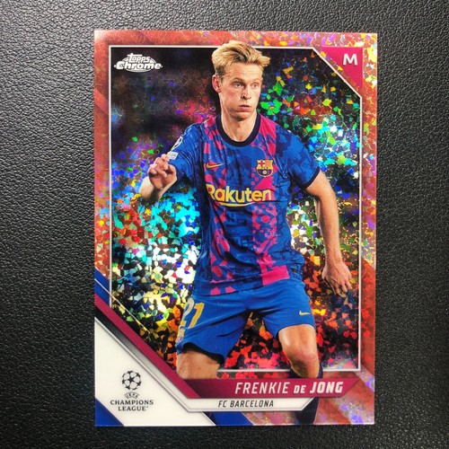 Frenkie de Jong 2021 Topps Chrome UEFA Rose Gold Mini Diamond /125