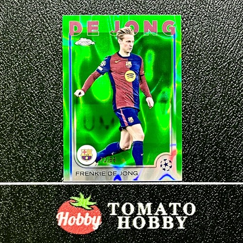 Frenkie de Jong 2024 Topps Cromo UEFA Lava Verde Refractor /99