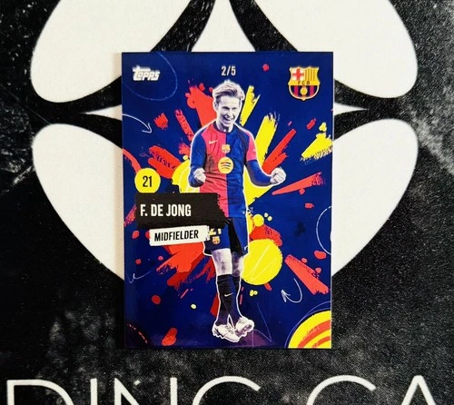 Frenkie de Jong 2024 Topps FC Barcelona Team Set Rumba Red Foil /5