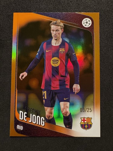 Frenkie de Jong 2025 Topps Flagship Naranja /25