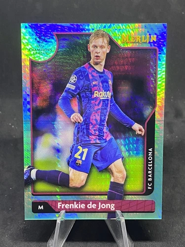 Frenkie De Jong 2021 Topps Merlin Chrome Aqua Refractor #139